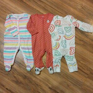 Bundle of 3 Carter's pajamas